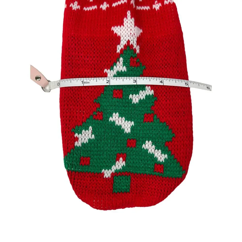 Pet Dog Sweater Knit Christmas Tree With Bone Ornaments Size Small New W/O Tags